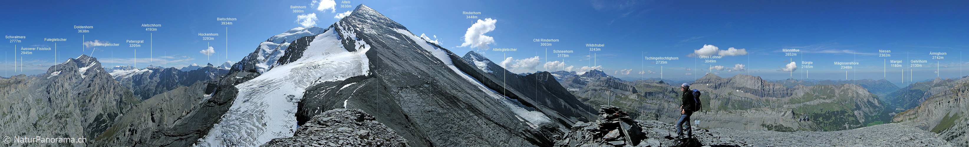 P001372: 360° Summit panorama Ober Tatelishorn (Bernese Alps)