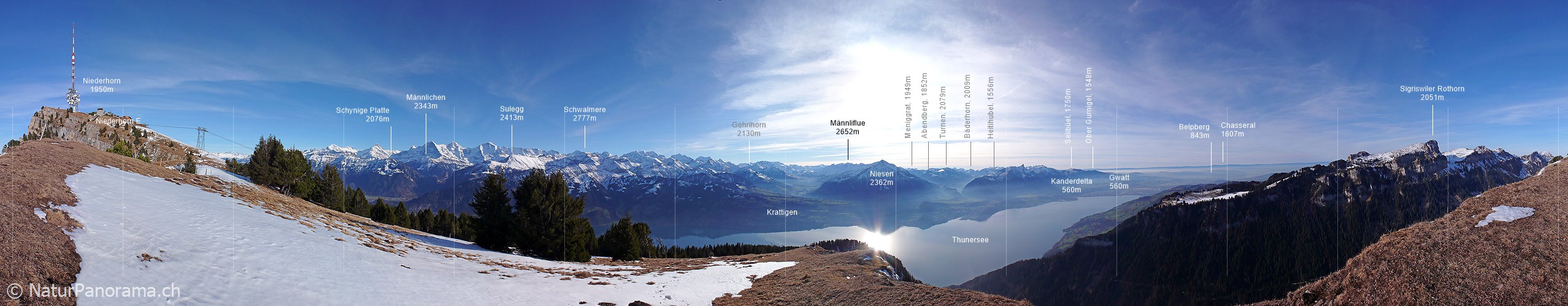 P001905: Panoramaaufnahme Niederhorn, Beatenberg, Berner Oberland