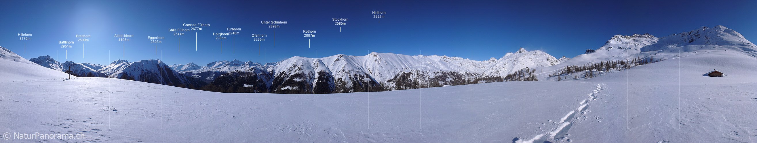 P001963: 360° Panoramafoto Winterliche Berglandschaft