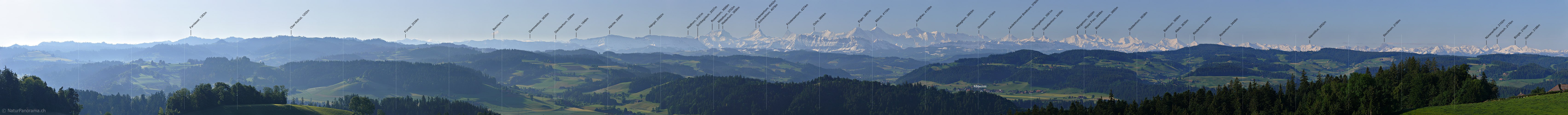 P002429a: Panoramabild Berner Alpen vom Emmental