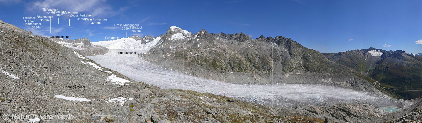 P002470: Grosspanorama Alpengletscher (Rhonegletscher)