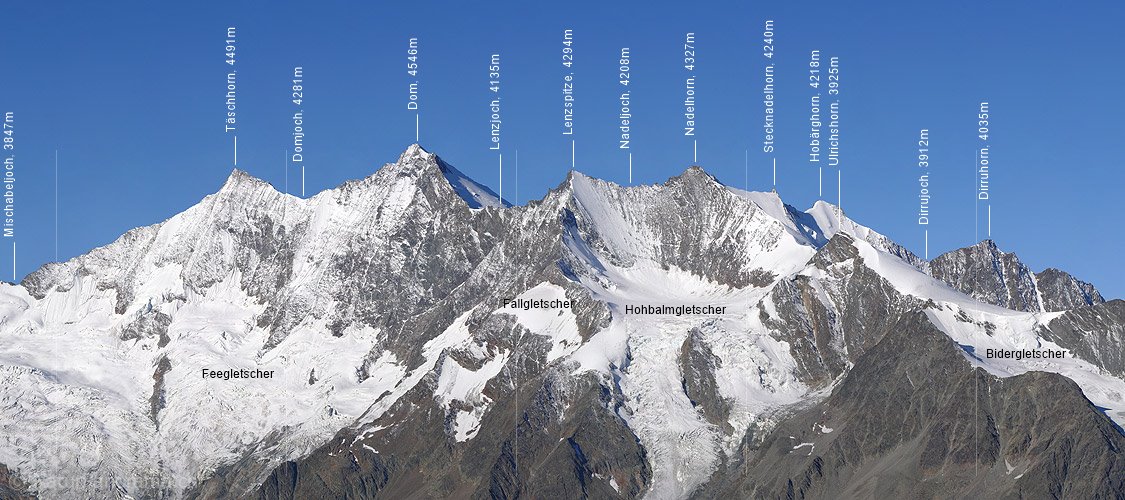 P002499a: Panoramabild Mischabel mit Dom