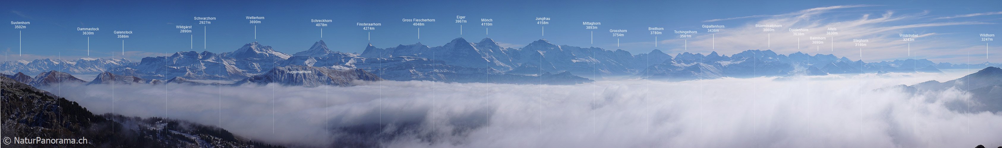 P002755: Panoramabild Nebelmeer vor Berner Alpen