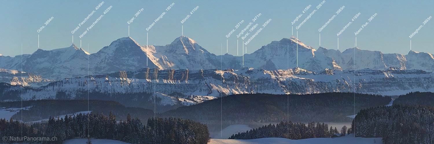 P002965a: Panoramafoto Eiger, Mönch und Jungfrau