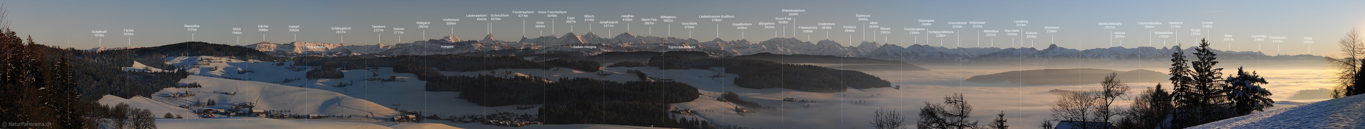 P002966: Panoramabild Wintertag im Emmental