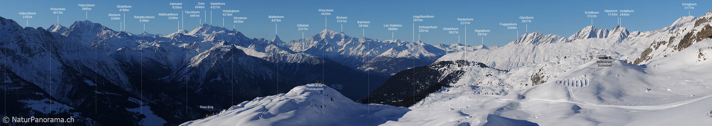 P003173: Hochauflösendes Panoramabild Walliser Alpen