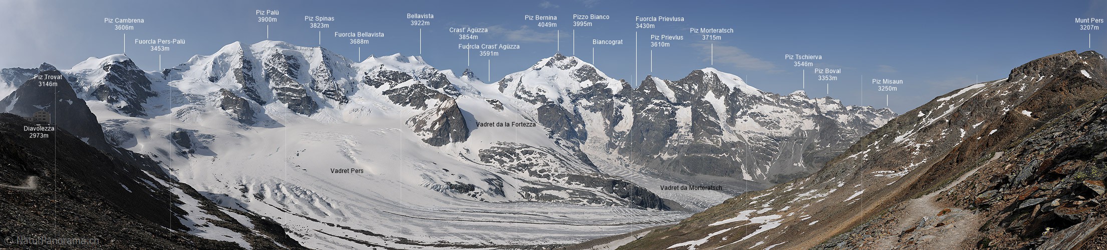 P003742: Hochauflösendes Panoramabild Berninagruppe