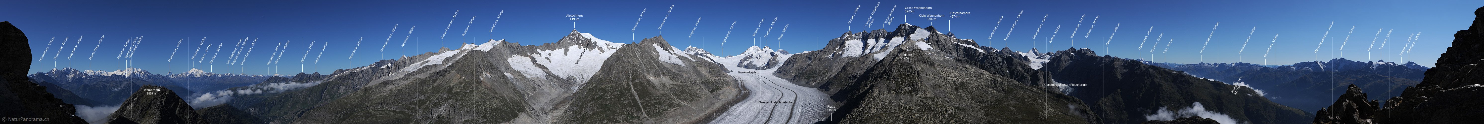 P004028: Panoramabild Berner Alpen vom Eggishorn