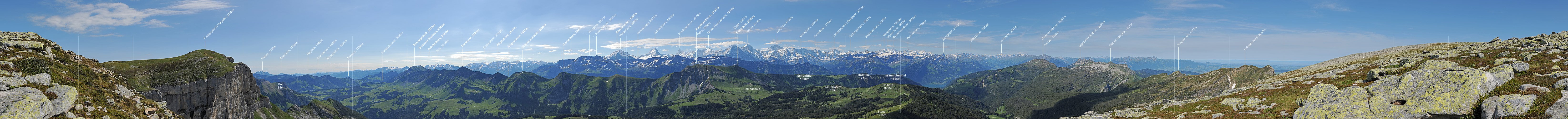 P005152a: Alpenpanorama vom Hohgant (Steinigi Matte)