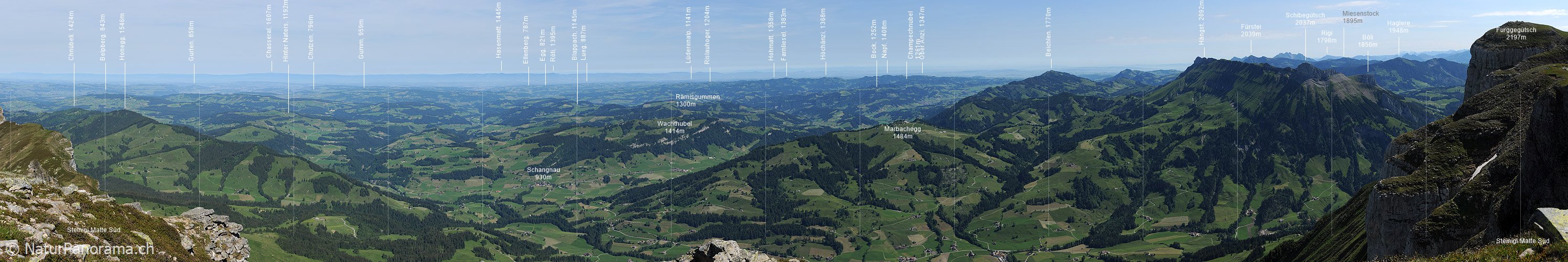 P005154: Panoramabild Blick über das Emmental