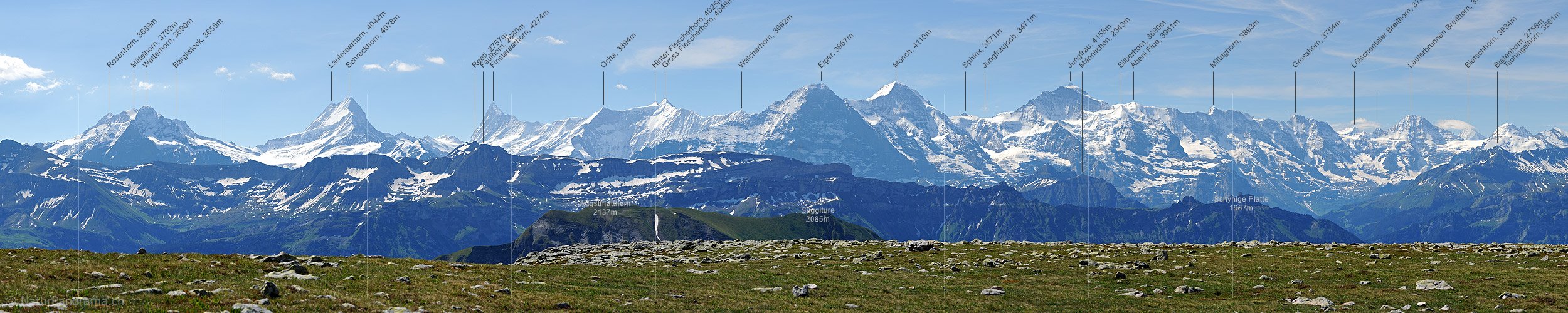 P005157a: Panoramabild Berner Alpenkette