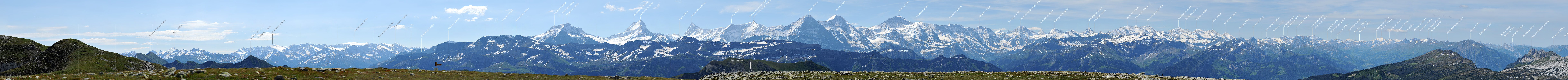 P005159a: Grosses Alpenpanorama der Berner Alpen von Norden