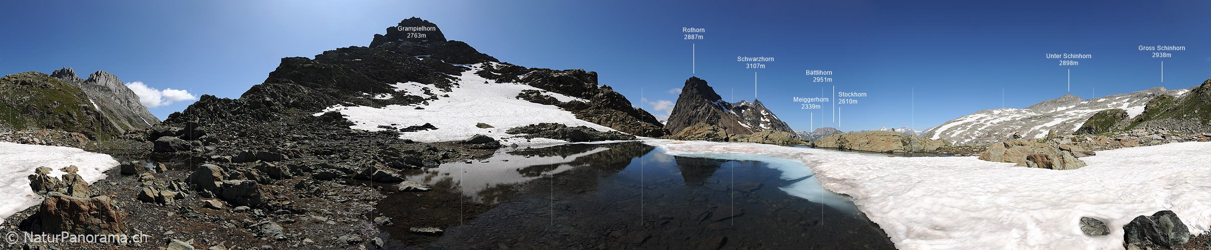 P005370: Panoramabild Grampielpass, Landschaftspark Binntal