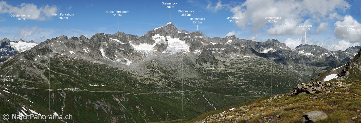 P005428: Grosspanoramabild Furkapass und Galenstock