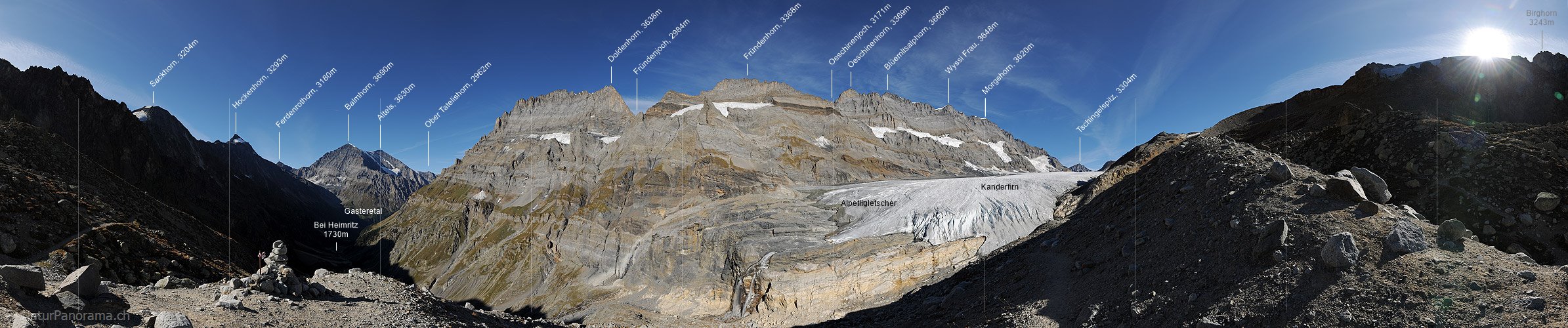 P005611: 360° Panoramabild Kanderfirn und Älpetligletscher (Stand 10.2009)