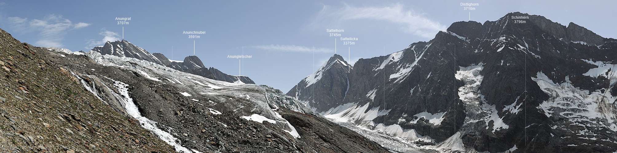 P006360: Panoramafoto Anungletscher und Langgletscher (Stand 7.2010)