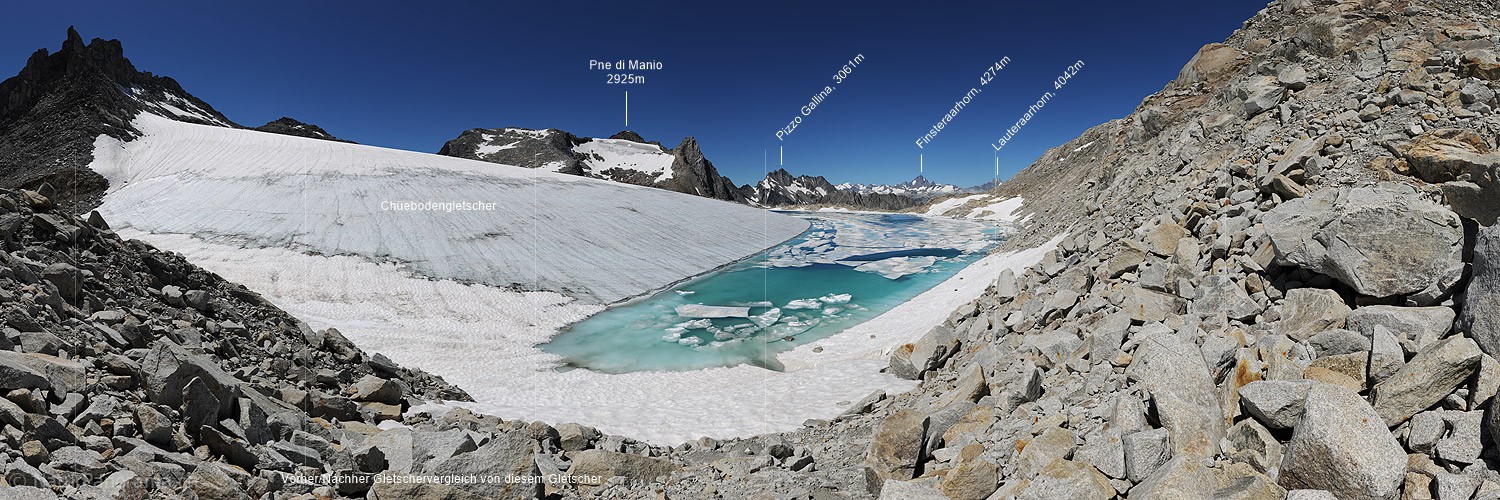 P006385: Grosspanorama Gletschersee (Wasserfarbe türkis) mit Eisschollen (Stand 7.2010)