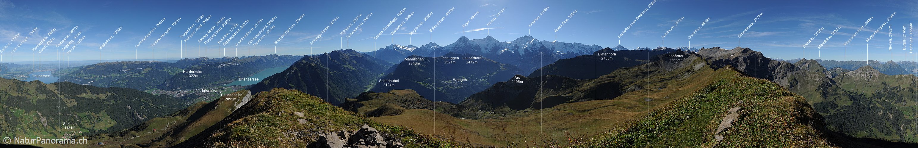 P006704: Gipfelpanorama Sulegg, Jungfrauregion