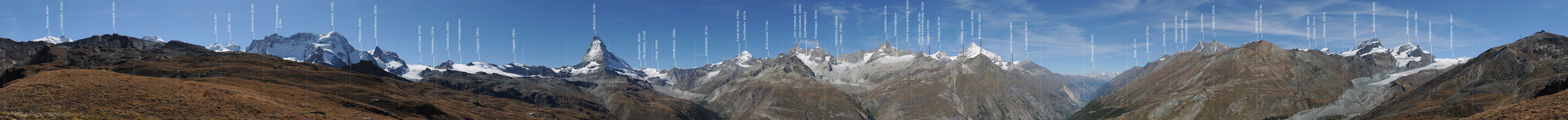 P006767: 360° Panoramabild der Zermatter Bergwelt