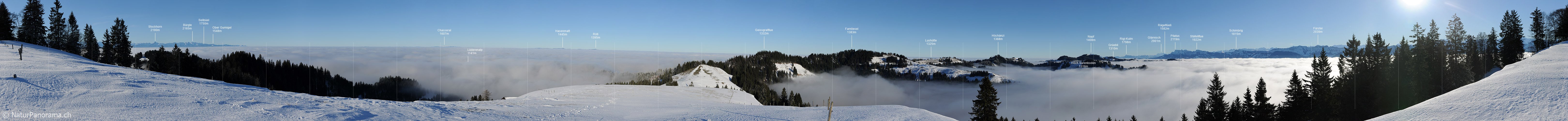 P007042: Panoramabild Napfgebiet über Nebelmeer (Hohmatt)