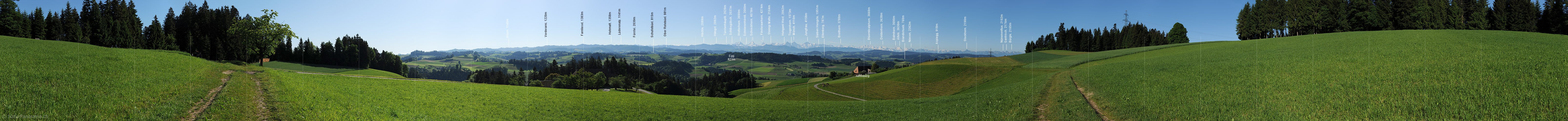 P007566: Panoramabild Kulturland in Hügellandschaft