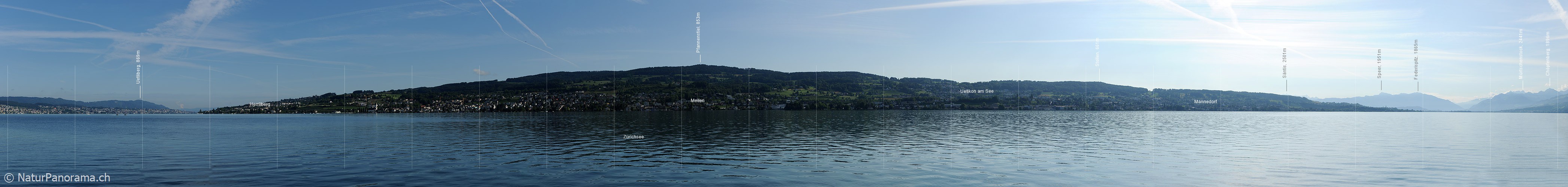 P007743: Panoramabild Zürichsee und Pfannenstiel