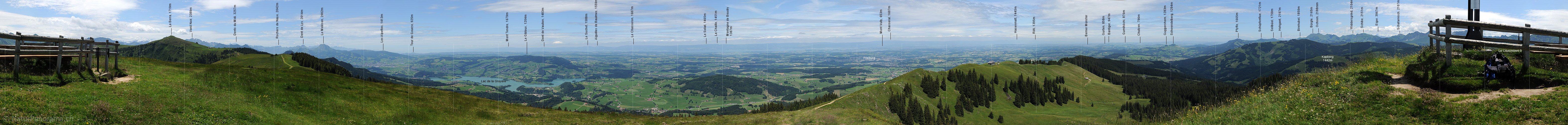 P007786: 360° Panoramabild Le Cousimbert (Freiburger Alpen)