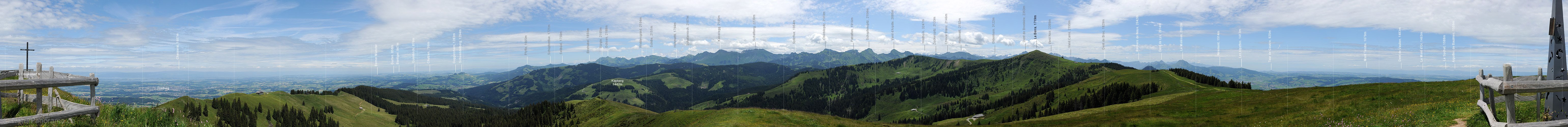 P007788: 360° Gipfelpanoramabild Le Cousimbert (Freiburger Alpen)