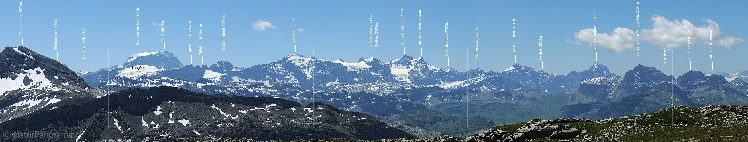 P007860a: Panoramabild Tödi und Clariden