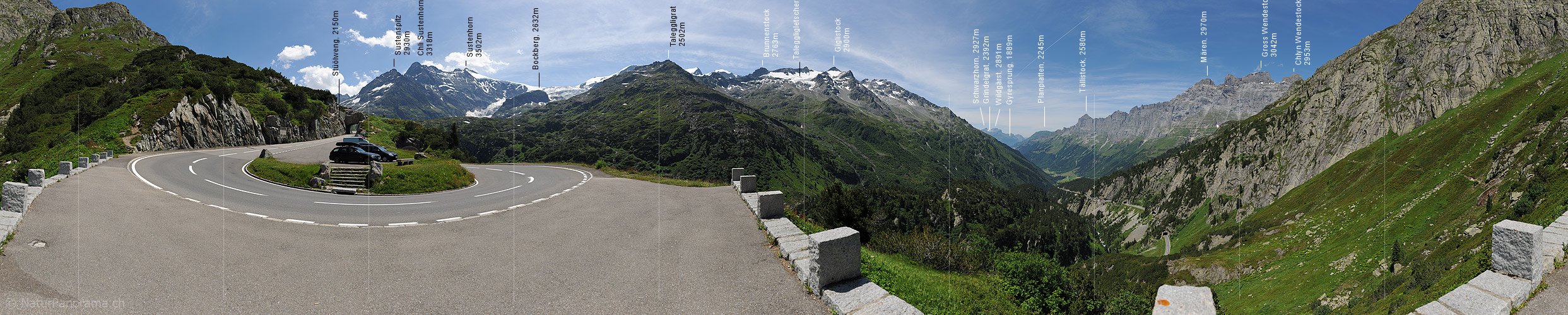 P007956: Panoramabild Sustenpass und Gadmertal