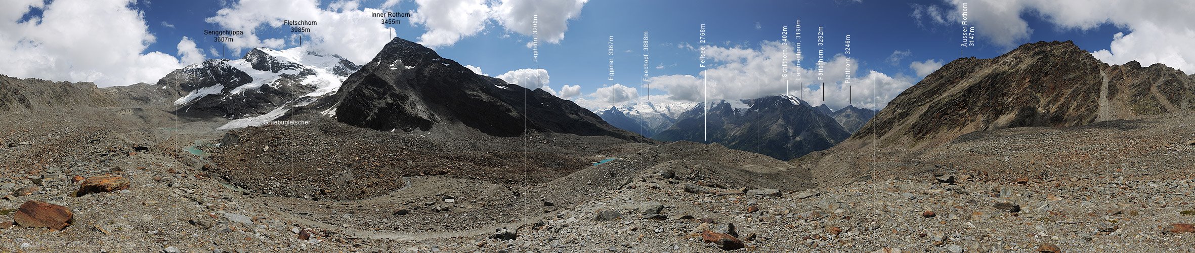 P008055: 360° Panoramabild Grüebugletscher