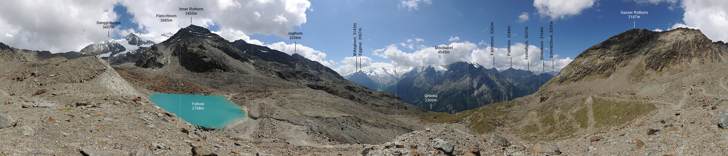 P008056: Panoramabild Bergsee im Saastal