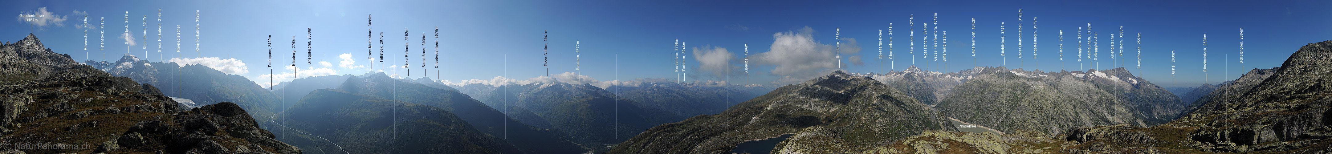 P008078: Panoramabild Bergwelt zwischen Haslital und Obergoms