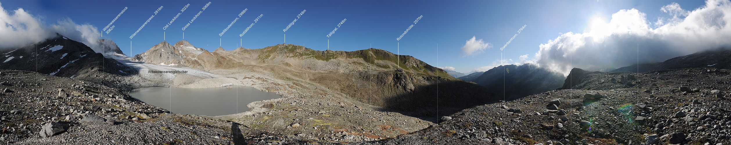P008194: 360° Panoramafoto Witenwasserengletscher (Stand 8.2011)