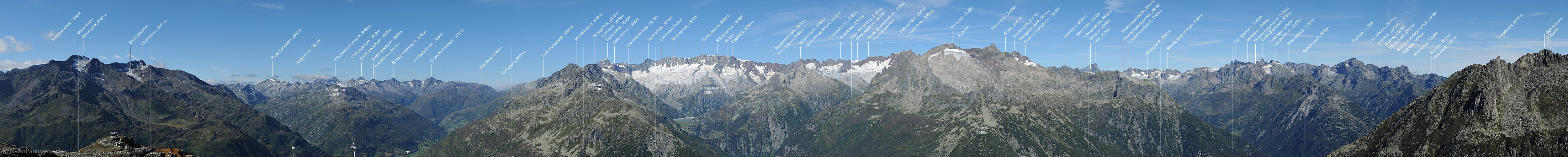 P008218a: Panoramafoto Urner Alpen vom Stöckli oberhalb Andermatt