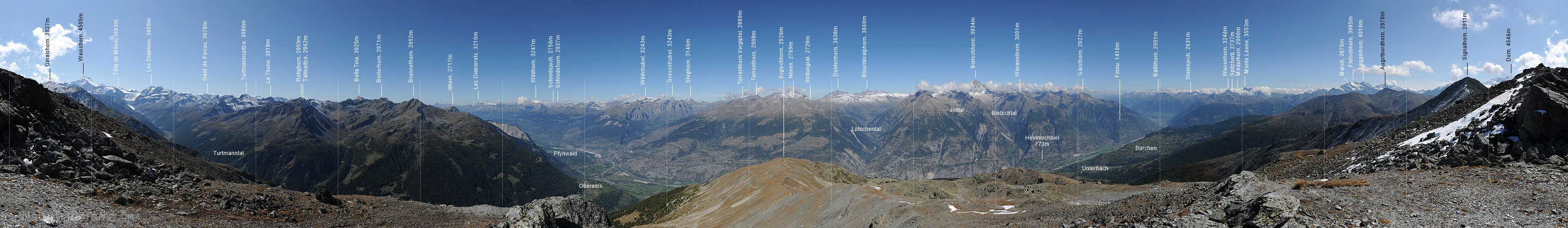 P008566: Gipfelpanorama Ergischalphorn (Ausgstbordregion)