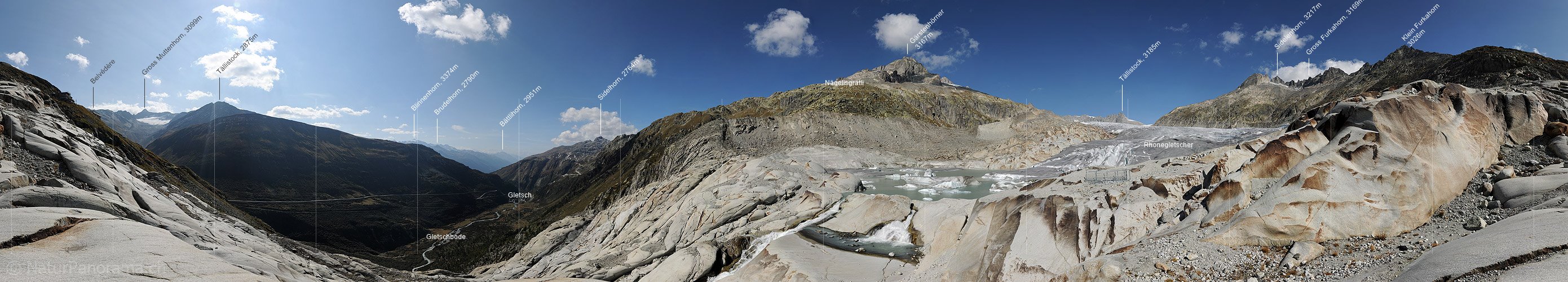 P008611: 360° Panoramabild Rhonegletscher (Stand 9.2011)