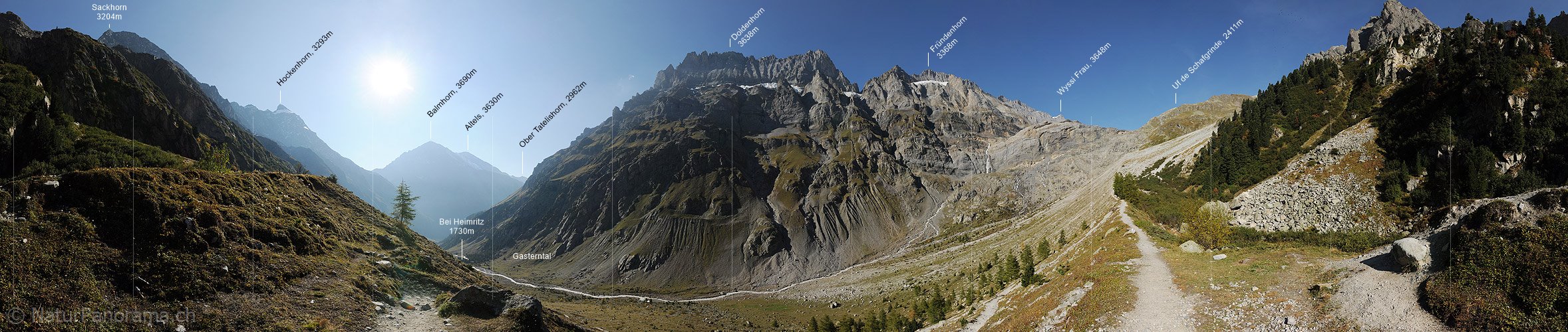 P008633: Panoramabild Bergweg im Gasterntal