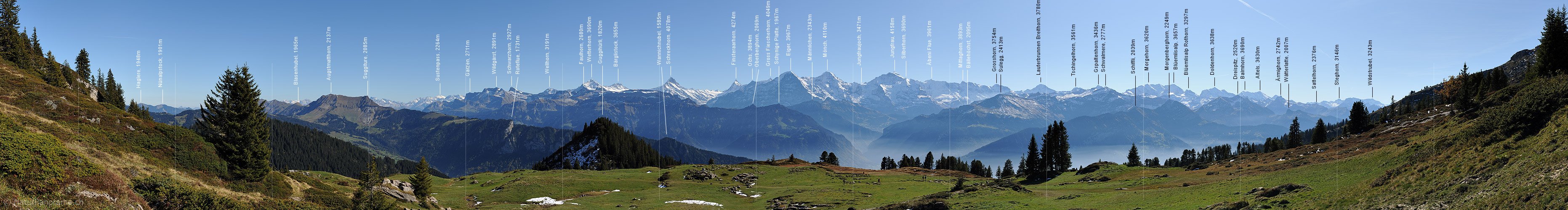 P008671: Panoramabild Berner Alpen vom Gemmenalphorn (Berner Oberland)