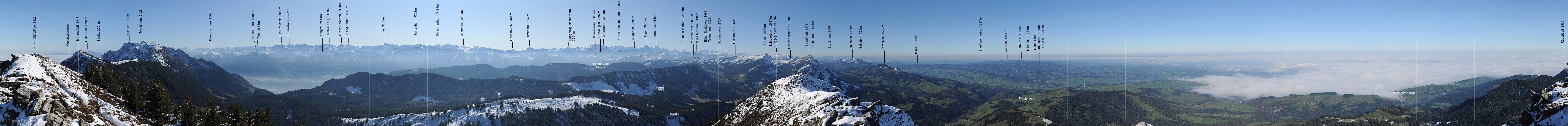 P008705: Gipfelpanorama Stäfeliflue (Pilatus, Zentralschweiz)