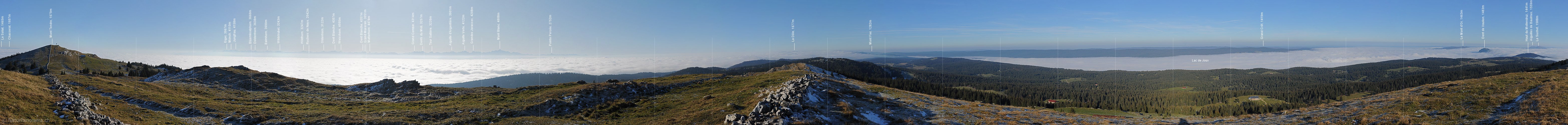 P008734: 360° Gipfelpanorama Mont Tendre