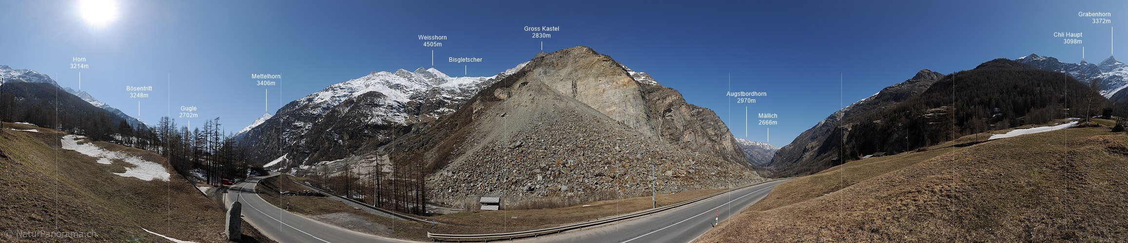 P009244: 360° Panoramic image Rockslide in Randa