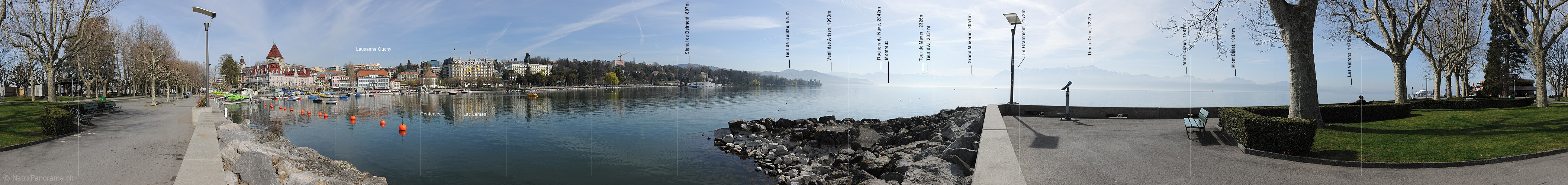 P009300: Panoramabild Lausanne am Genfersee