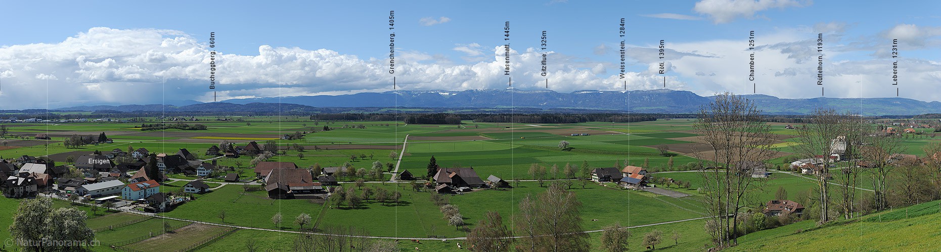 P009393a: Panoramafoto Berner Mittelland und Jura