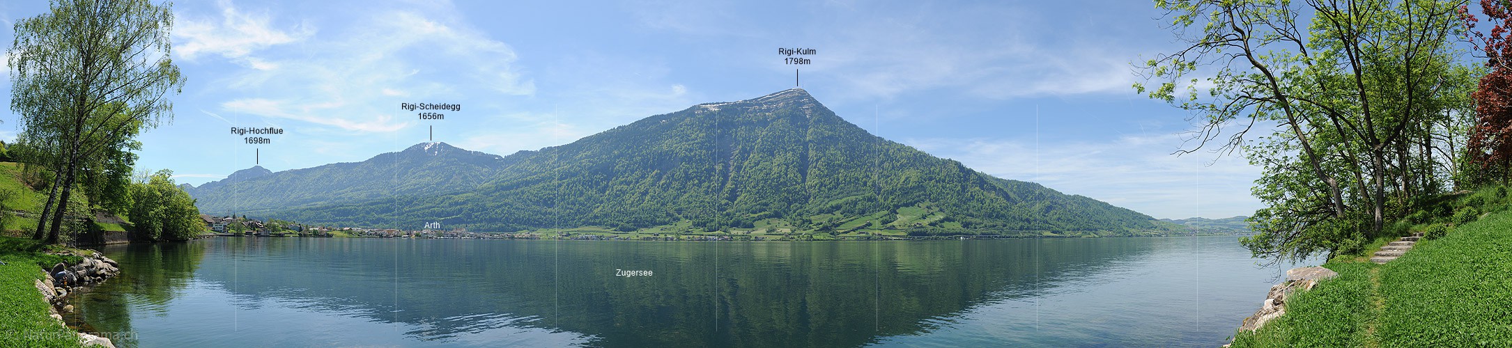 P009758: Panoramafoto Rigi und Zugersee