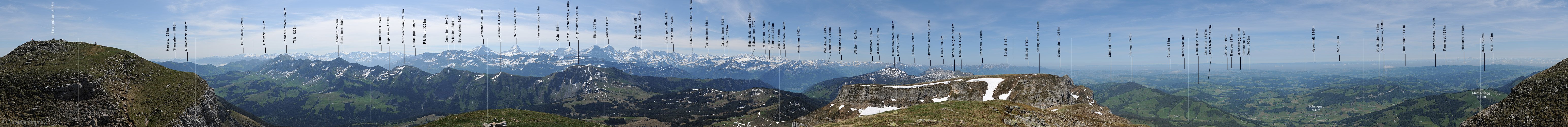 P009863: Gipfelpanorama Hohgant / Furggengütsch Vorgipfel