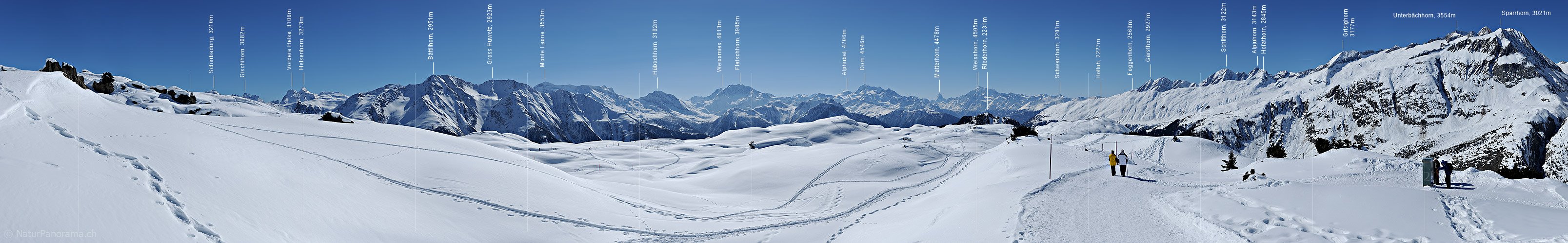 P012230a: Panoramabild Winterwanderweg Moosfluh - Hofluh