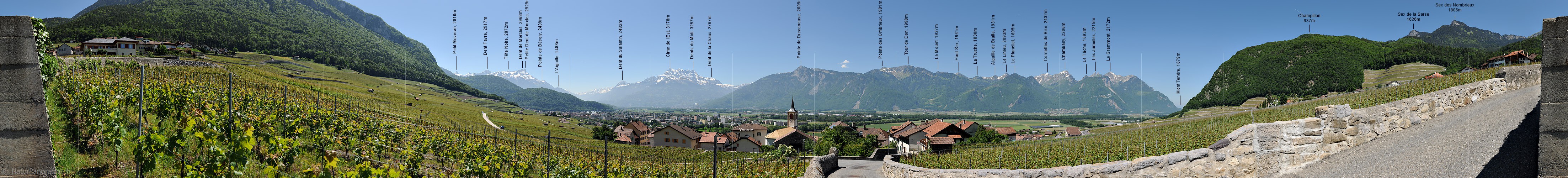P012872: 360° Panoramafoto Weinbaugebiet Yvorne