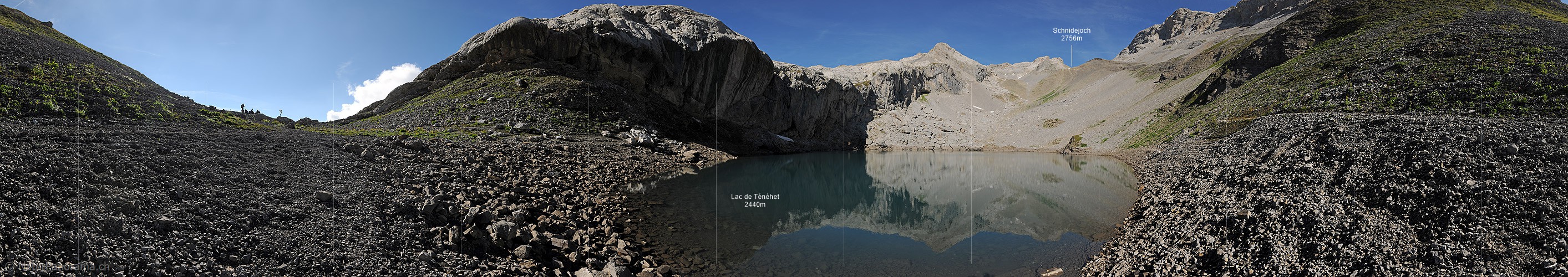 P013462: 360° Panorama Lac de Ténéhet mit Spiegelung