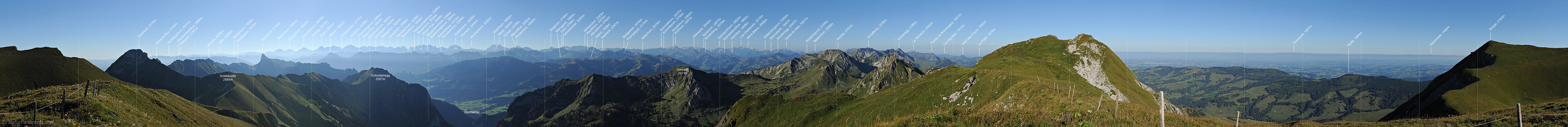 P013535: 360° Gipfelpanorama Bürglen (Nebengipfel)